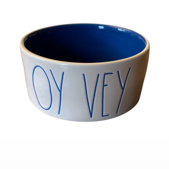 Rae Dunn “OY VEY” Pet Dish - Picture 1 of 5